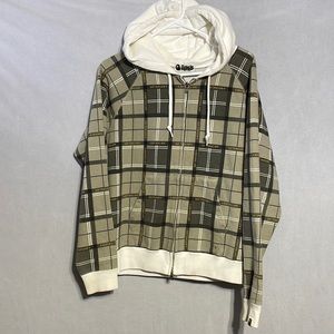 Bape Plaid Zip Up Hoodie